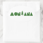 Montana Ovaler Aufkleber (Tasche)