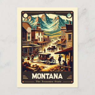 Montana Patriotischer Geist Vintage Postkarte