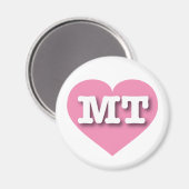 Montana Pink Heart - I Liebe MT Magnet (Vorderseite/Rückseite)
