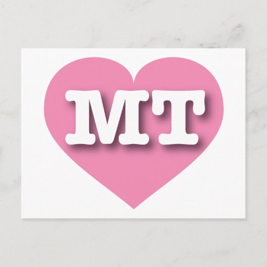 Montana Pink Heart - I Liebe MT Postkarte (Vorderseite)