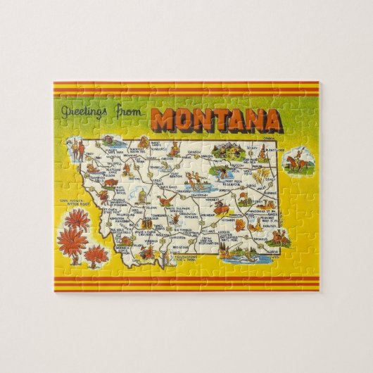 Montana Postcard Karte Jigsaw Puzzle (Horizontal)