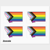 Montana Progress Flag Rechteckiger Aufkleber (Blatt)