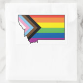 Montana Progress Flag Rechteckiger Aufkleber (Tasche)