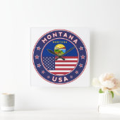 Montana Quadratische Wanduhr (Zuhause)