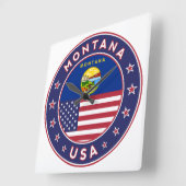 Montana Quadratische Wanduhr (Winkel)