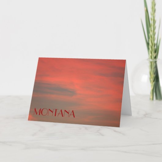 MONTANA Red Sky Note Card Karte (Vorderseite)