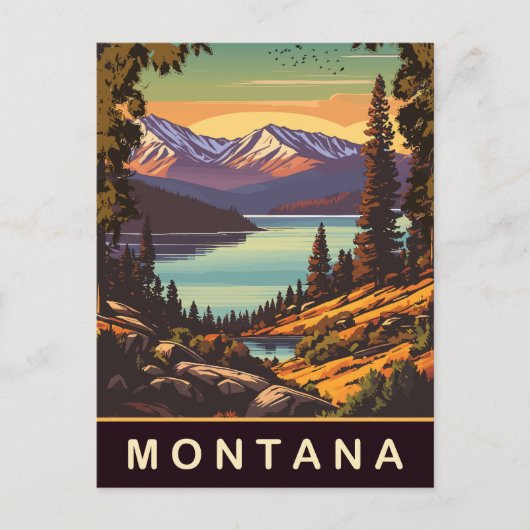 Montana, Reise Postkarte (Vorderseite)