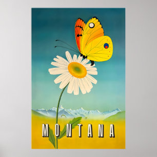 Montana-Reiseposter America-Kunstprint Poster