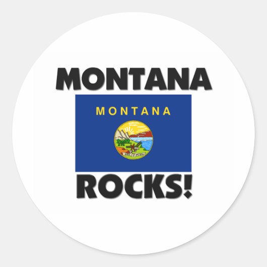 Montana Rocks Runder Aufkleber (Vorderseite)