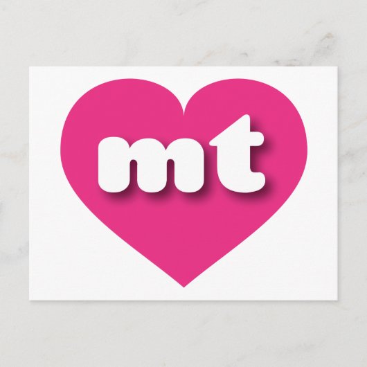 Montana - Rosa Herz - I Liebe mt Postkarte (Vorderseite)