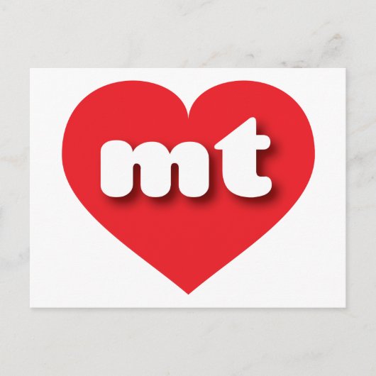 Montana Rotes Herz - I Liebe mt Postkarte (Vorderseite)