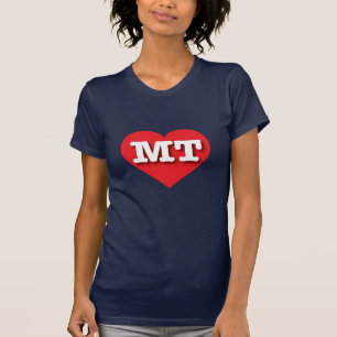 Montana Rotes Herz - I Liebe MT T-Shirt