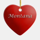 Montana Rotes Herz Keepake Ornament (Vorne)