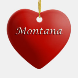 Montana Rotes Herz Keepake Ornament
