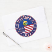 Montana Runder Aufkleber (Umschlag)