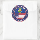 Montana Runder Aufkleber (Tasche)