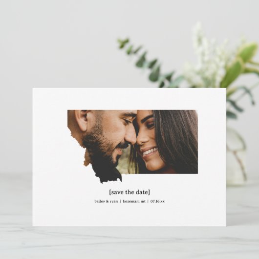 Montana Save the Date Fotokarte (Stehend Vorderseite)
