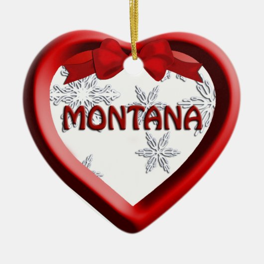 Montana Schneeflocken Herzlich Willkommen im Schlo Keramik Ornament (Vorne)