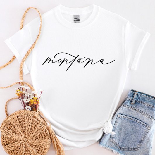 Montana Script Staat FrauenT - Shirt