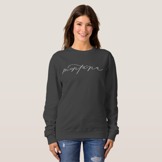Montana Script Staat Women's Sweatshirt (Vorne ganz)