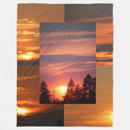 Montana Sky Sunsets 60 x 80 Fleece Blanket