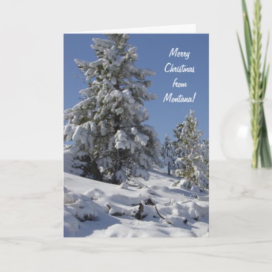 Montana Snow Weihnachtskarte Feiertagskarte (Vorderseite)