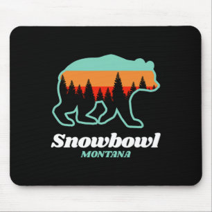 Montana Snowbowl Skifahren Snowboardfahren Bär Mousepad