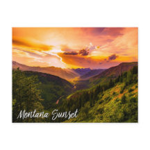 Montana-Sonnenuntergang über Bergen River Valley