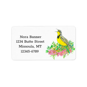 Montana Staat Bird Bitterroot Rücksendeadresse Adressaufkleber