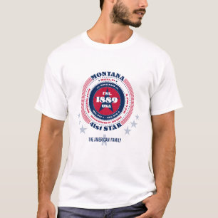 Montana Staat Circle Einzigartiges Souvenir Weiß T-Shirt