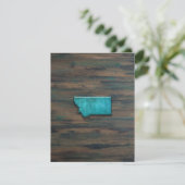 Montana Staat Form Aquamarin Dankeskarte (Stehend Vorderseite)