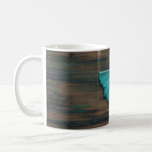 Montana Staat Form Aquamarin Kaffeetasse (Links)