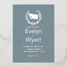 Montana Staat Hochzeit in Urlaubsort Folieneinladung