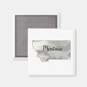Montana Staat Illustration Magnet (Vorderseite/Rückseite)