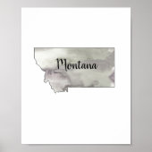 Montana Staat Illustration Poster (Vorne)