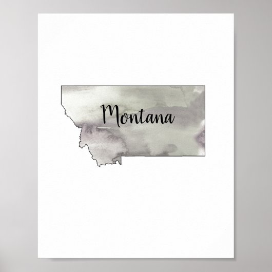 Montana Staat Illustration Poster (Vorne)