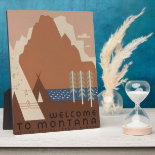 Montana Staat: Indianerstämme, Berge, Prärie Fotoplatte