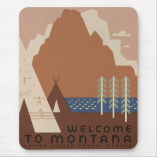 Montana Staat: Indianerstämme, Berge, Prärie Mousepad