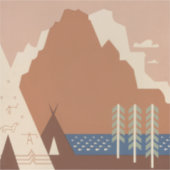 Montana Staat: Indische Stämme, Berge, Prärie Aufkleber (Vorderseite)