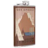 Montana Staat: Indische Stämme, Berge, Prärie Flachmann (Rechts)