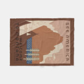 Montana Staat: Indische Stämme, Berge, Prärie Fleecedecke (Vorderseite (Horizontal))