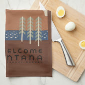 Montana Staat: Indische Stämme, Berge, Prärie Geschirrtuch (Viertel Falte)