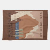 Montana Staat: Indische Stämme, Berge, Prärie Geschirrtuch (Horizontal)