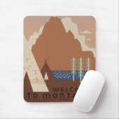 Montana Staat: Indische Stämme, Berge, Prärie Mousepad (Mit Mouse)