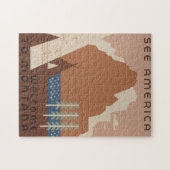 Montana Staat: Indische Stämme, Berge, Prärie Puzzle (Horizontal)