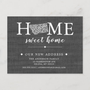 MONTANA Staat Moving Announcement Post Card Ankündigungspostkarte