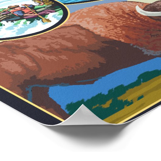 Montana Staat Scenes Poster (Ecke)