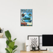 Montana Staat Scenes Poster (Heimbüro)