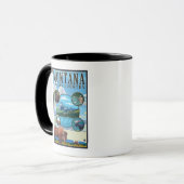 Montana Staat Scenes Tasse (Vorderseite Links)