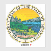 Montana Staat Siegel LKW-Fenster Aufkleber (Blatt)